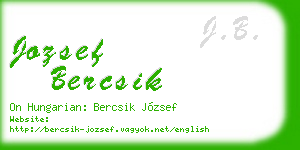 jozsef bercsik business card