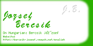 jozsef bercsik business card